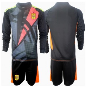 España Portero Segunda Equipación Niños Eurocopa 2024 Manga Larga (+ Pantalones cortos)